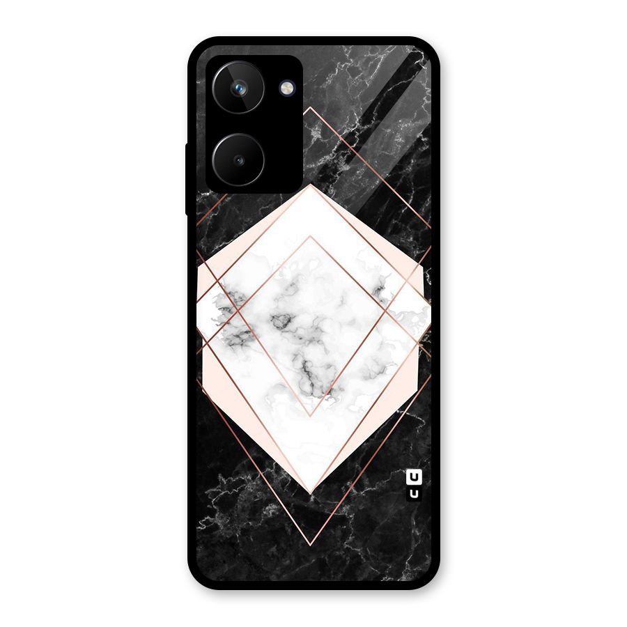 Marble Texture Print Glass Back Case for Realme 10