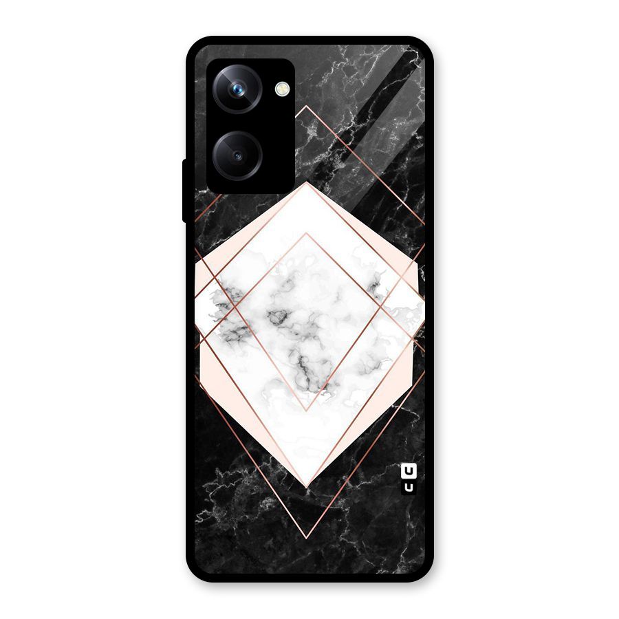 Marble Texture Print Glass Back Case for Realme 10 Pro