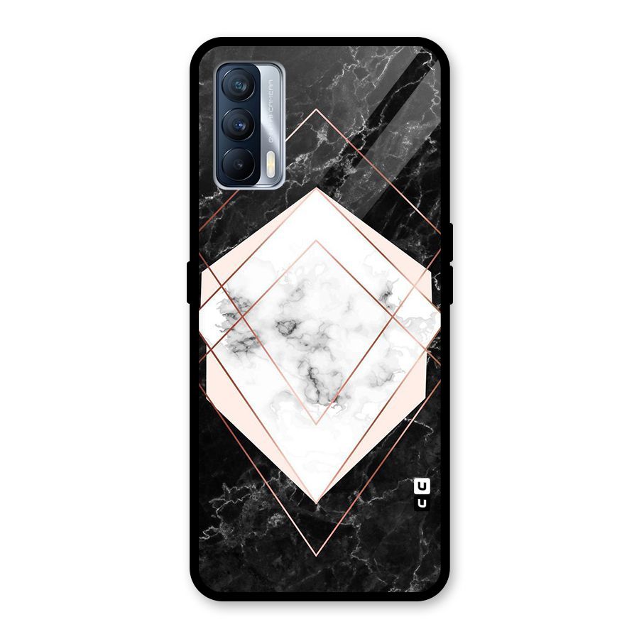 Marble Texture Print Glass Back Case for Realme X7