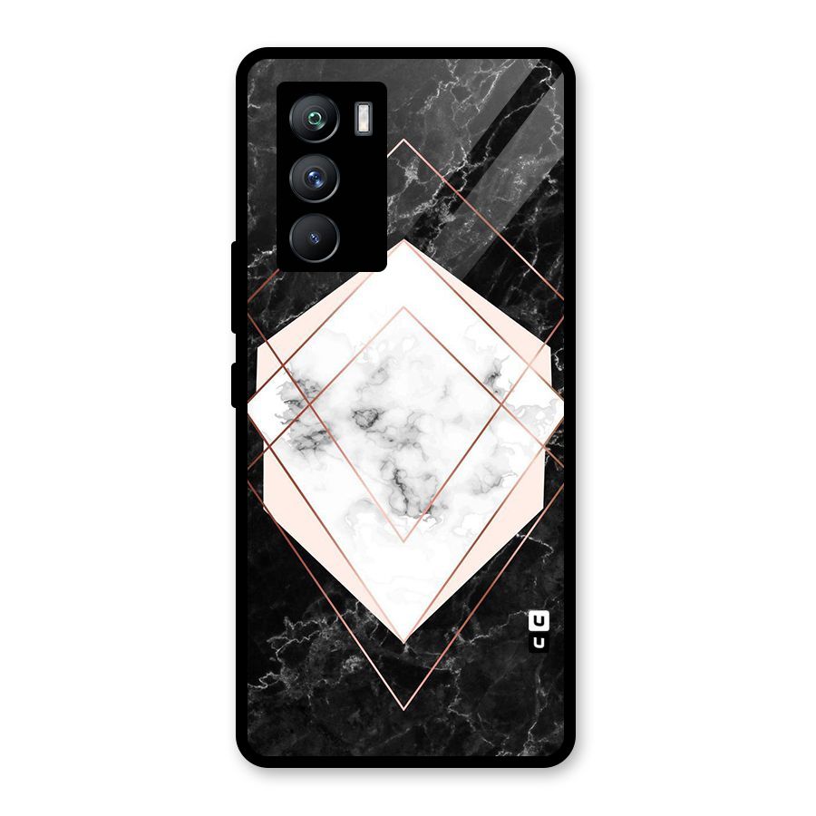 Marble Texture Print Glass Back Case for Vivo iQOO 9 SE
