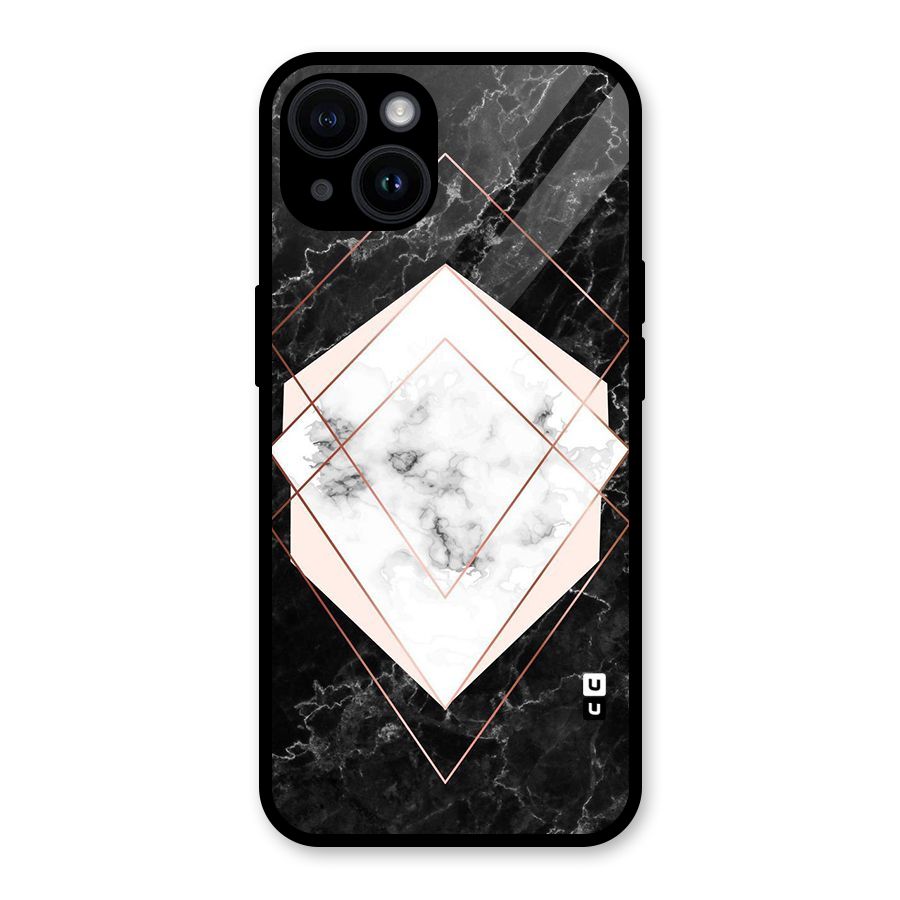 Marble Texture Print Glass Back Case for iPhone 14