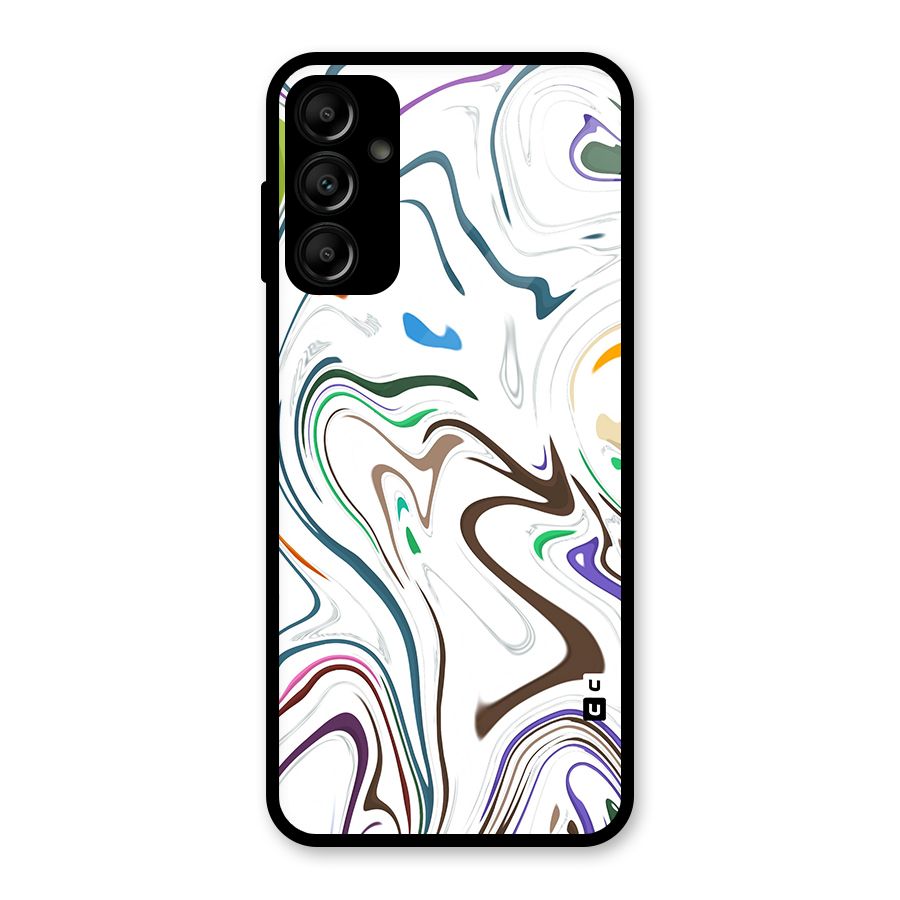 Marbled Printed Art Glass Back Case for Galaxy A14 5G
