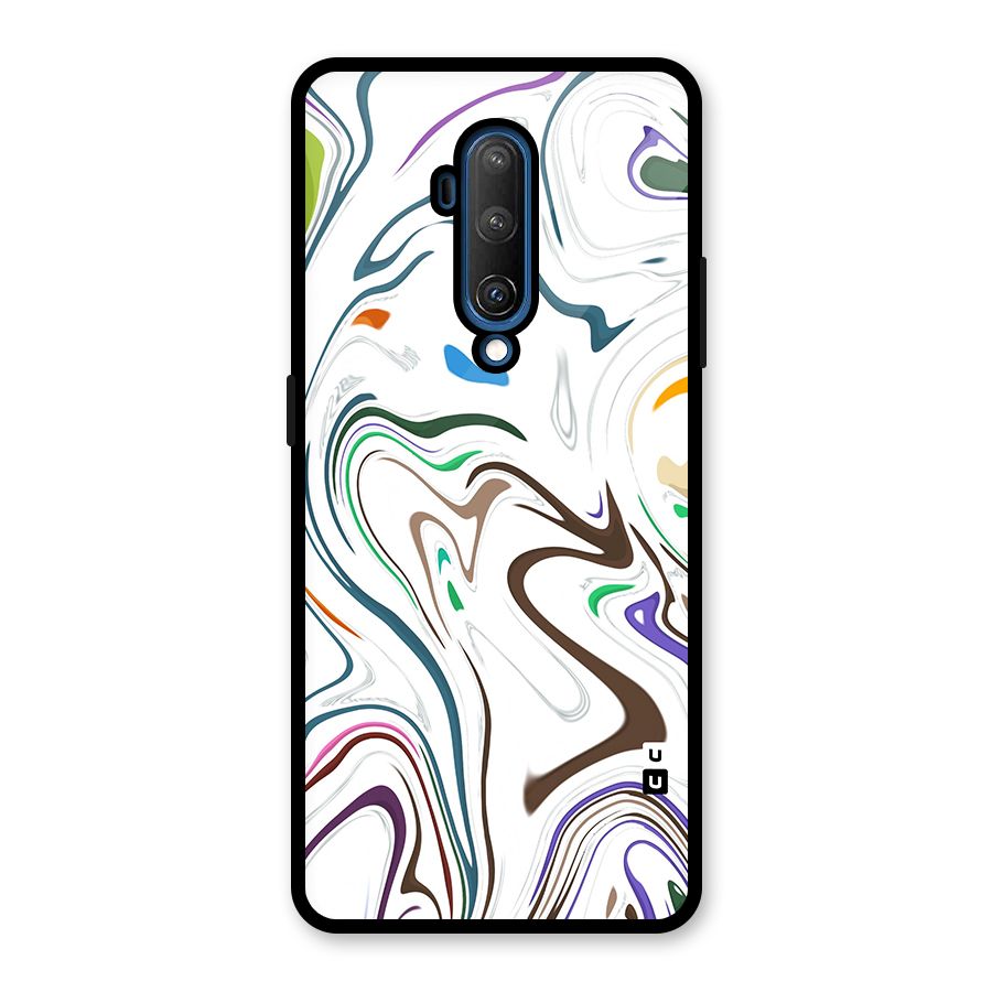 Marbled Printed Art Glass Back Case for OnePlus 7T Pro