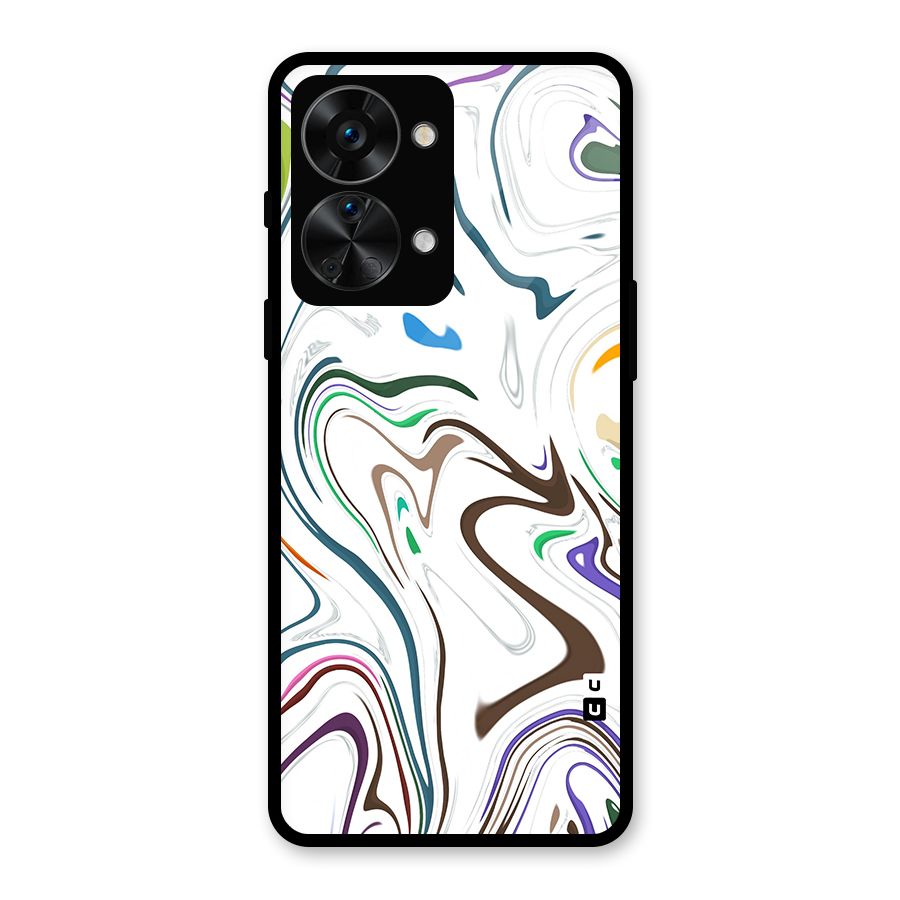 Marbled Printed Art Glass Back Case for OnePlus Nord 2T