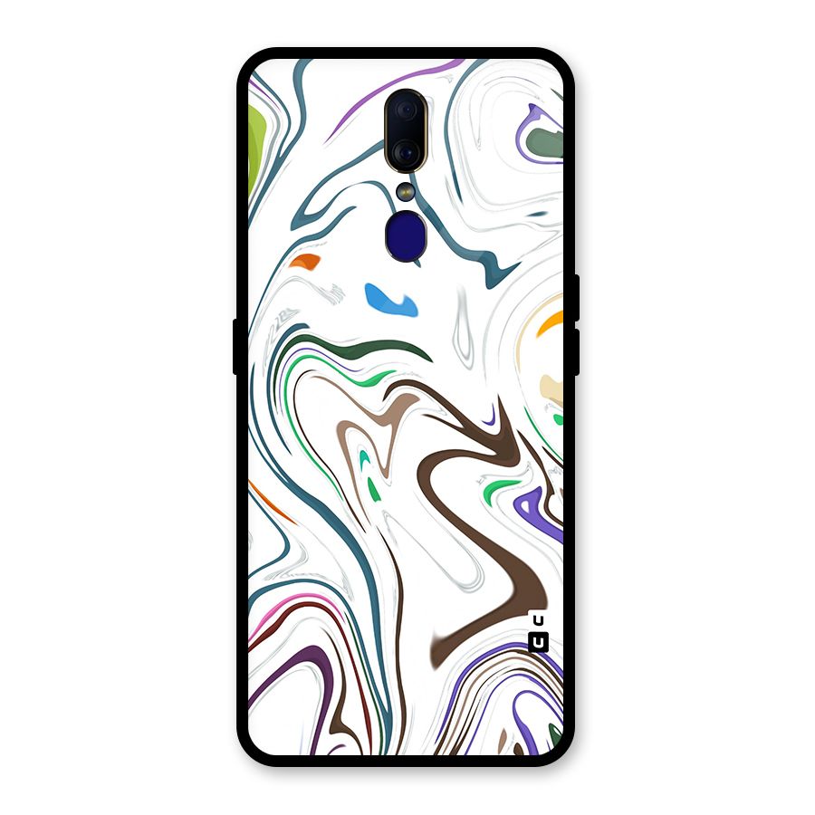 Marbled Printed Art Glass Back Case for Oppo F11