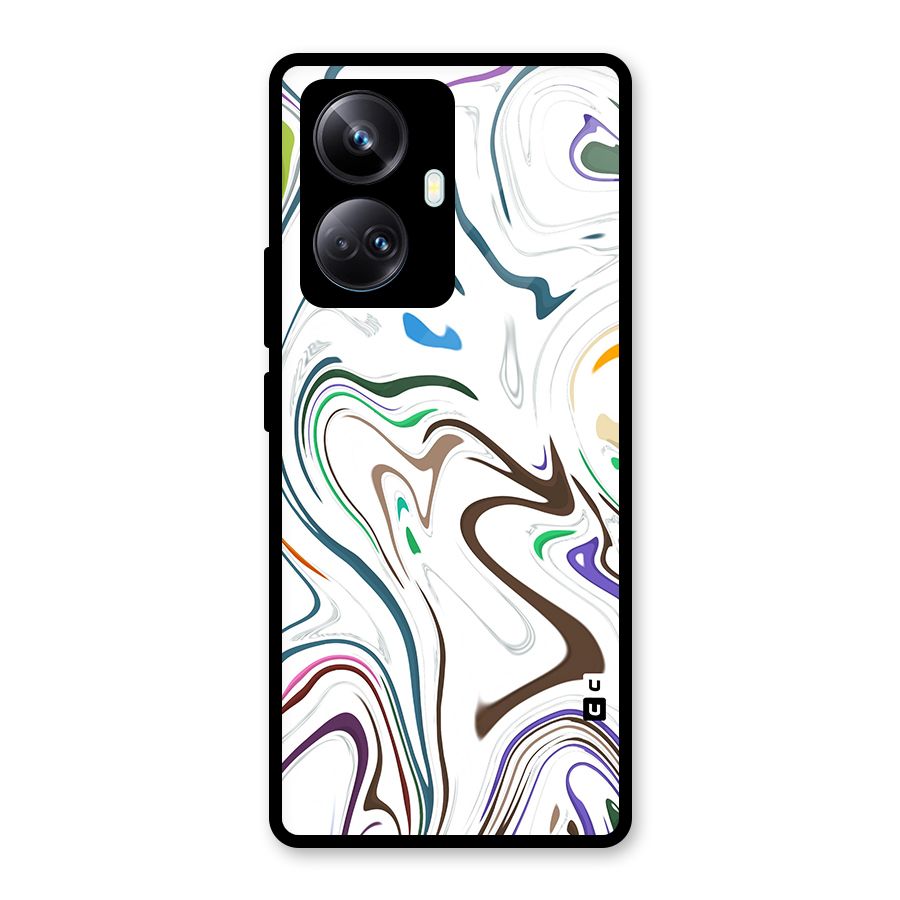 Marbled Printed Art Glass Back Case for Realme 10 Pro Plus