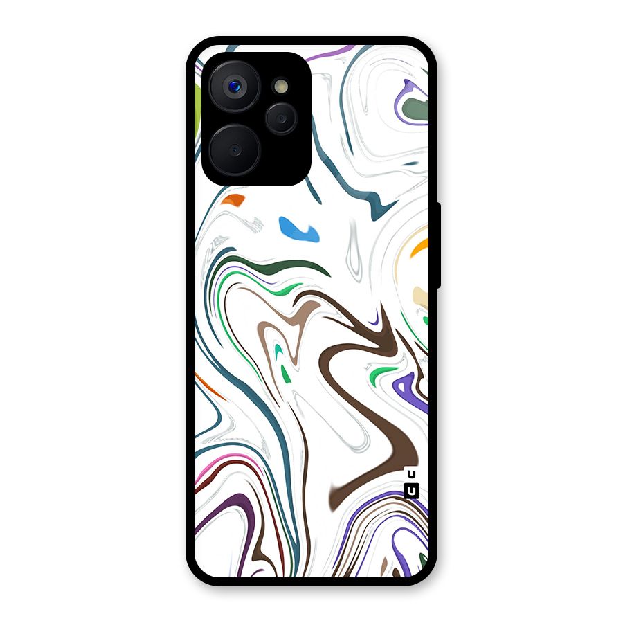 Marbled Printed Art Glass Back Case for Realme 9i 5G