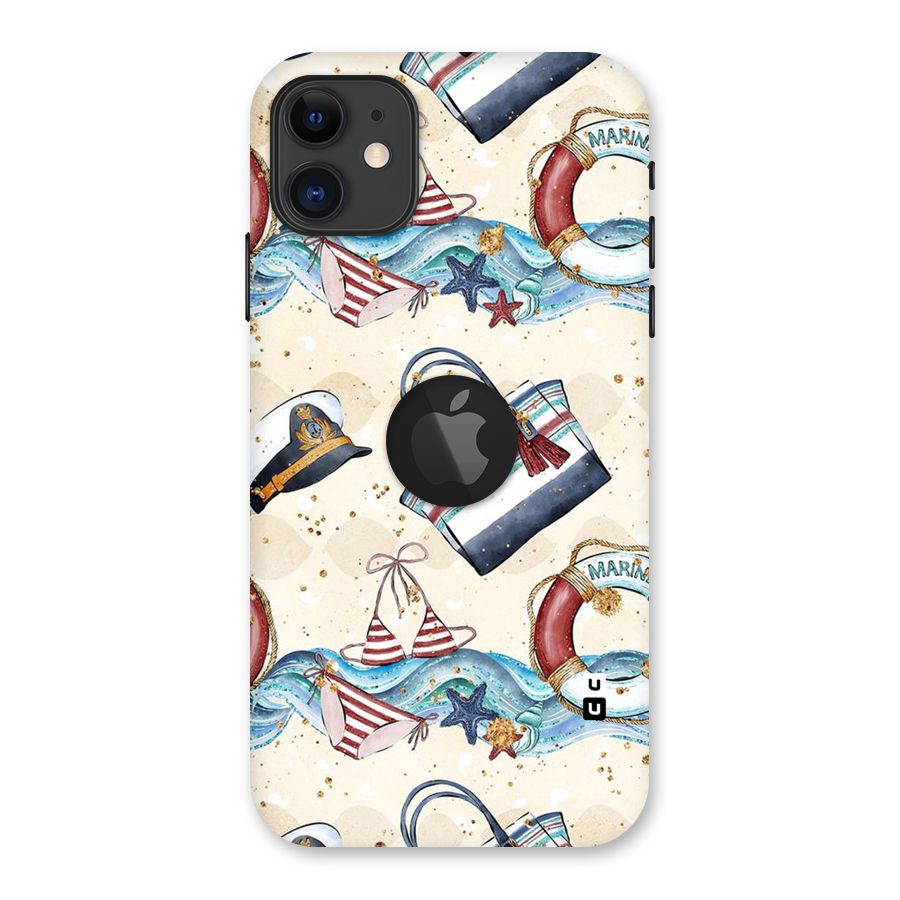 Marine Bag Design Back Case for iPhone 11 Logo Cut