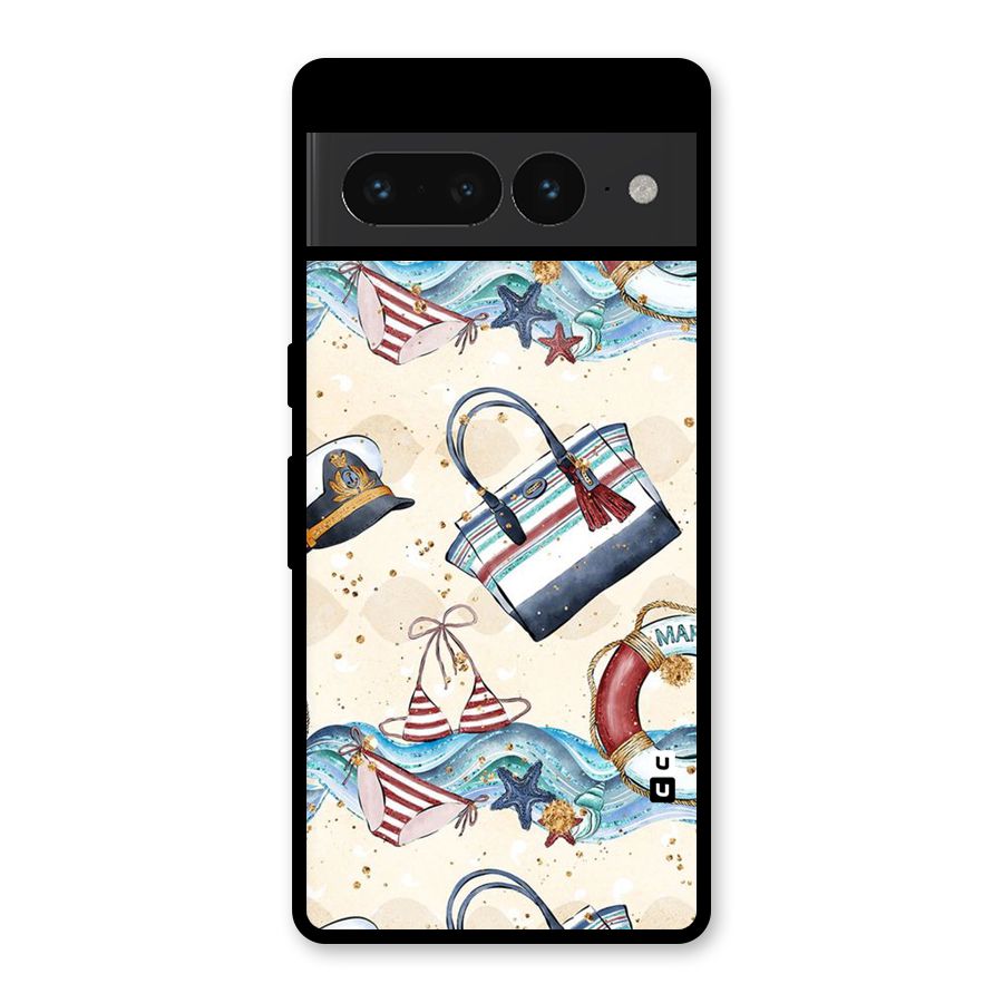 Marine Bag Design Glass Back Case for Google Pixel 7 Pro