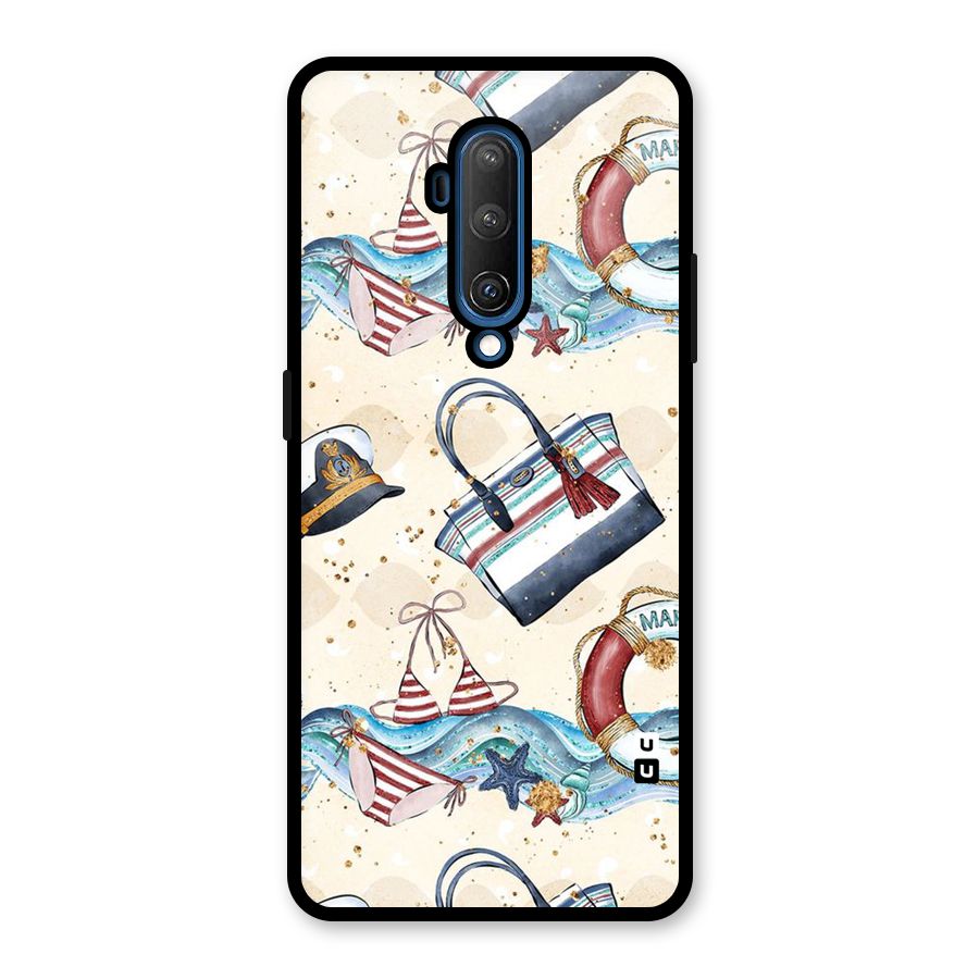 Marine Bag Design Glass Back Case for OnePlus 7T Pro