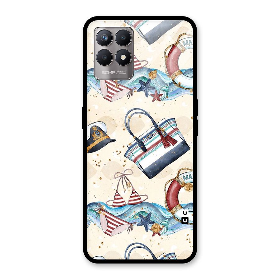 Marine Bag Design Glass Back Case for Realme Narzo 50