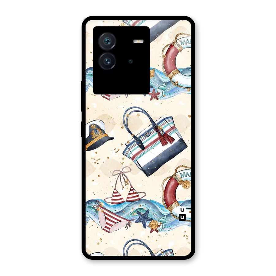 Marine Bag Design Glass Back Case for Vivo iQOO Neo 6 5G