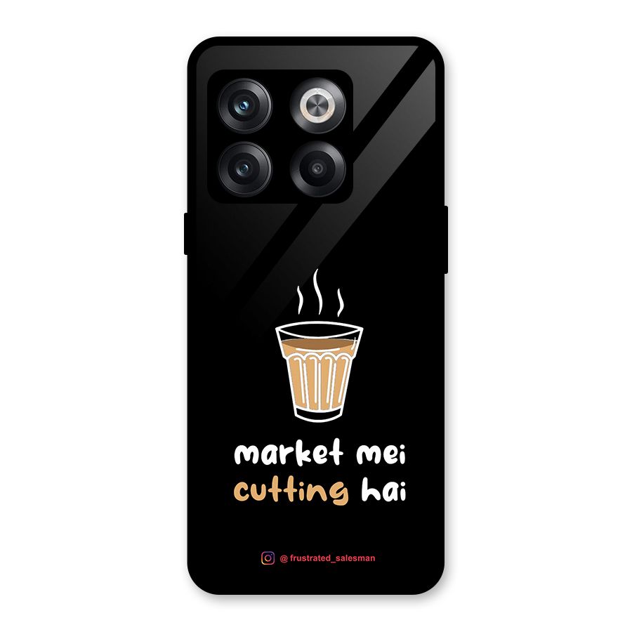 Market Mei Cutting Hai Black Glass Back Case for OnePlus 10T