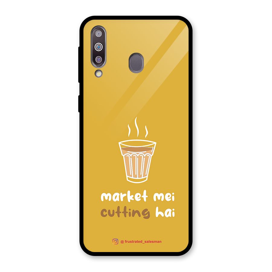 Market Mei Cutting Hai Mustard Yellow Glass Back Case for Galaxy M30