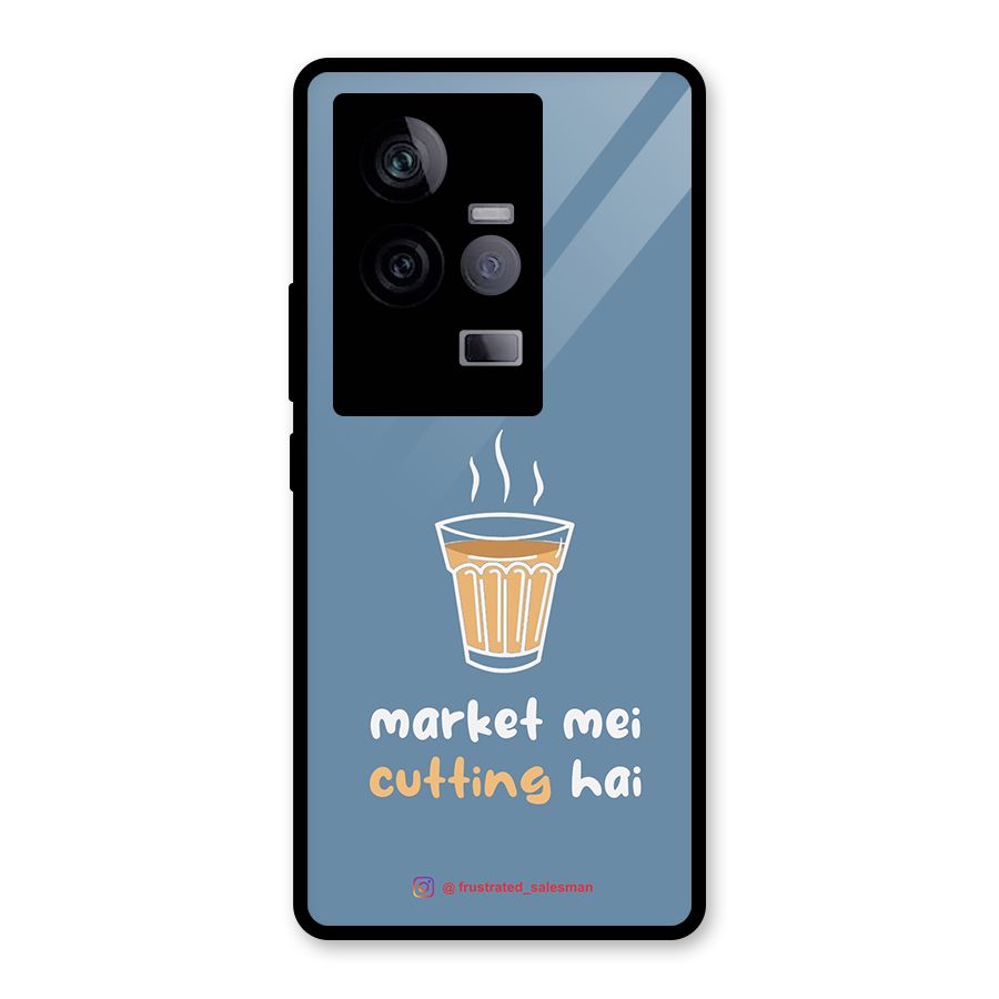 Market Mei Cutting Hai SteelBlue Glass Back Case for Vivo iQOO 11 5G