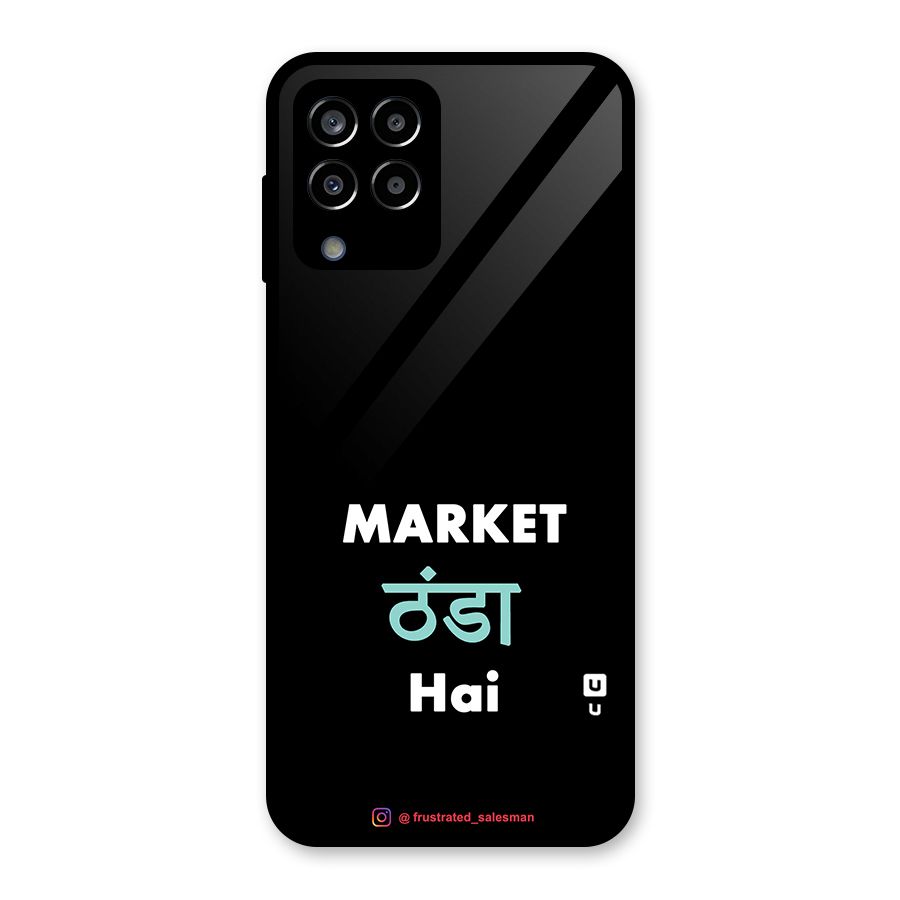 Market Thanda Hai Black Glass Back Case for Galaxy M33