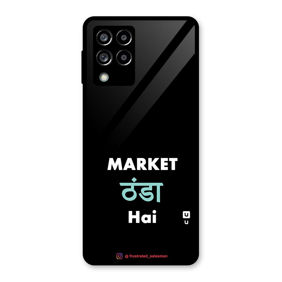 Market Thanda Hai Black Glass Back Case for Galaxy M53 5G