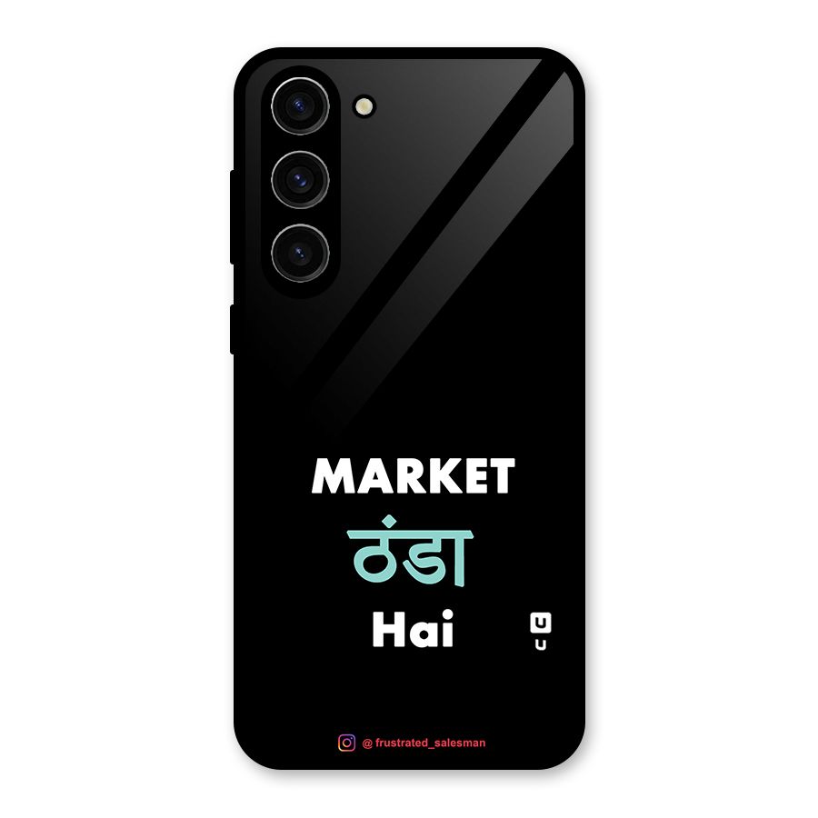 Market Thanda Hai Black Glass Back Case for Galaxy S23 Plus