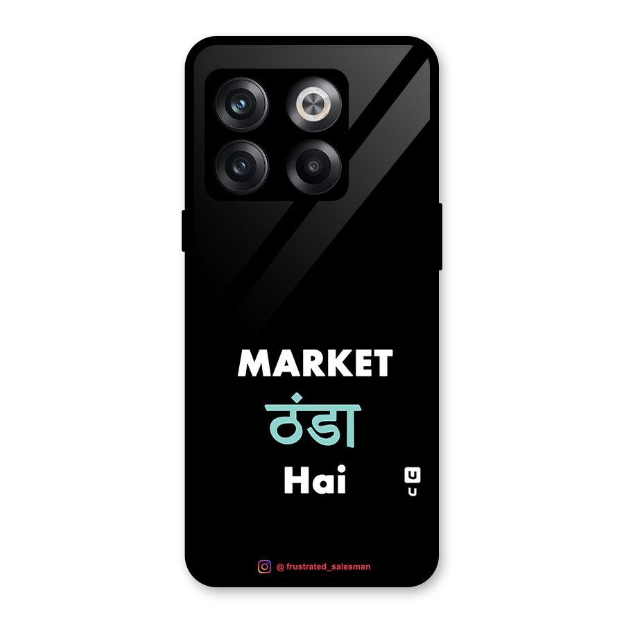 Market Thanda Hai Black Glass Back Case for OnePlus 10T