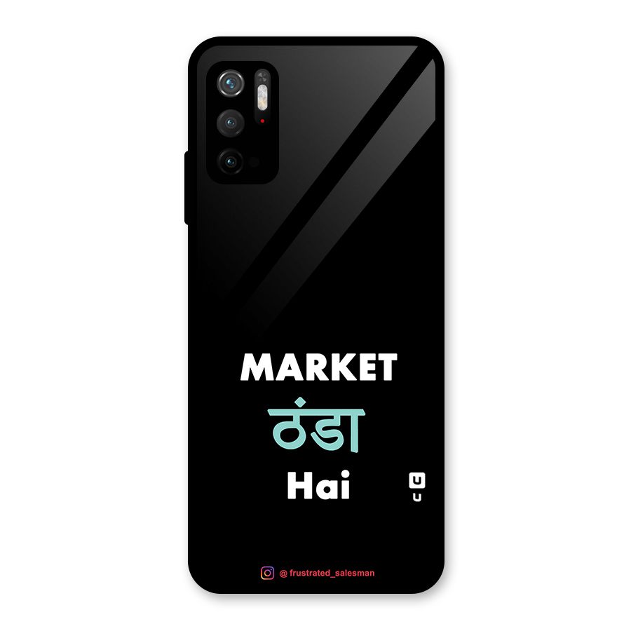 Market Thanda Hai Black Glass Back Case for Poco M3 Pro 5G