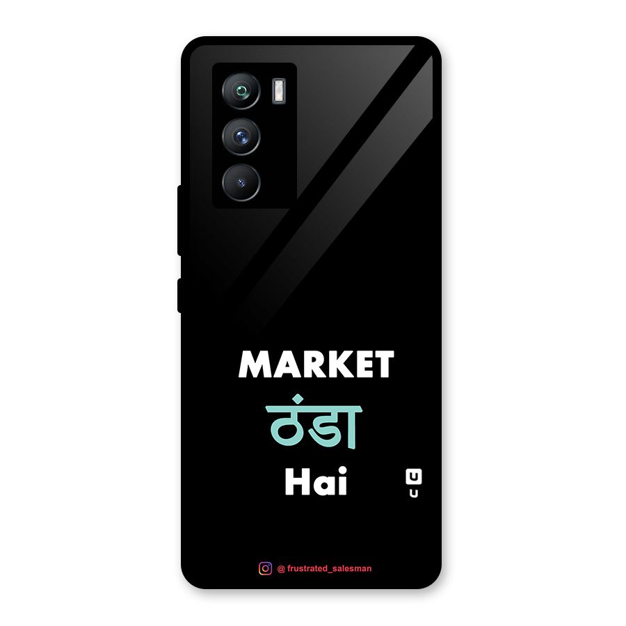 Market Thanda Hai Black Glass Back Case for Vivo iQOO 9 SE