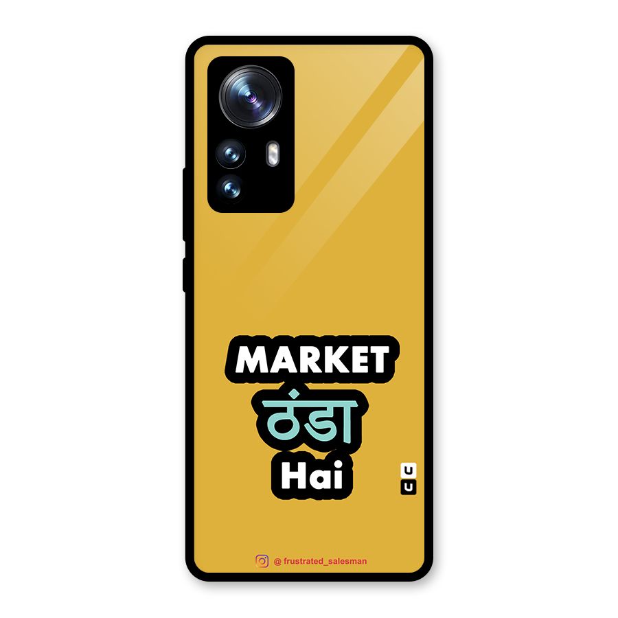 Market Thanda Hai Mustard Yellow Glass Back Case for Xiaomi 12 Pro