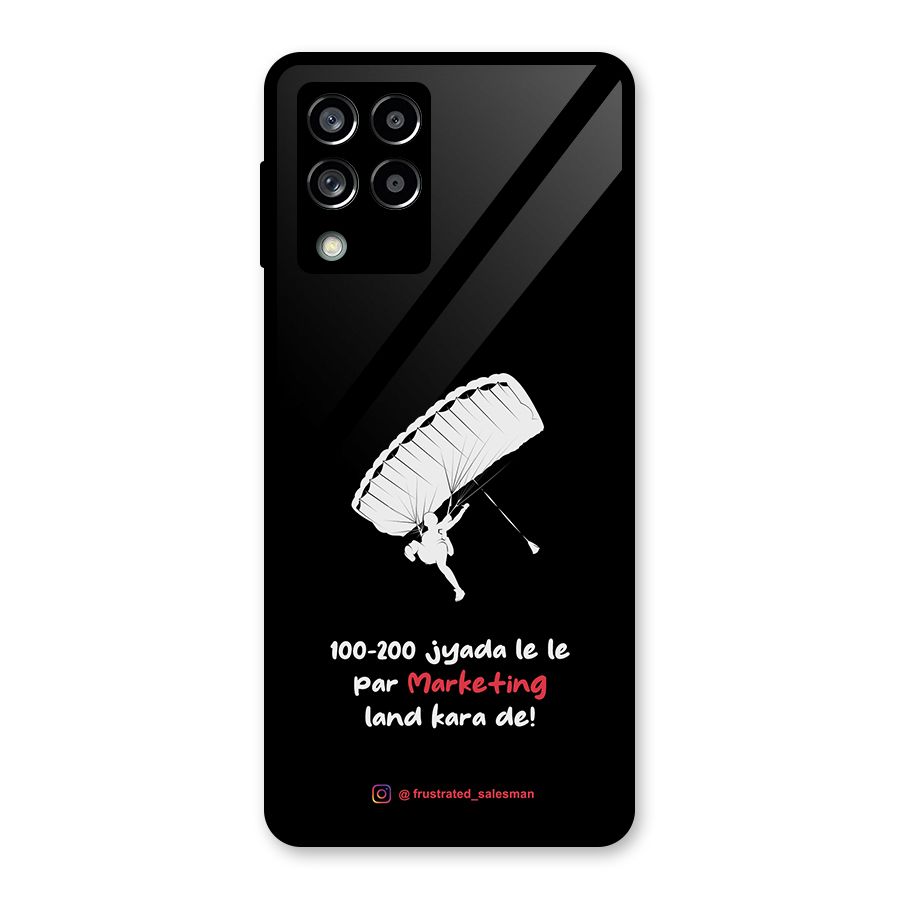 Marketing Land Kara De Black Glass Back Case for Galaxy M53 5G