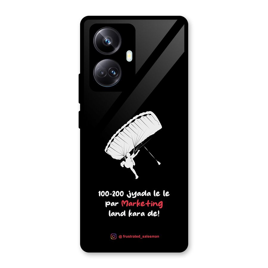 Marketing Land Kara De Black Glass Back Case for Realme 10 Pro Plus