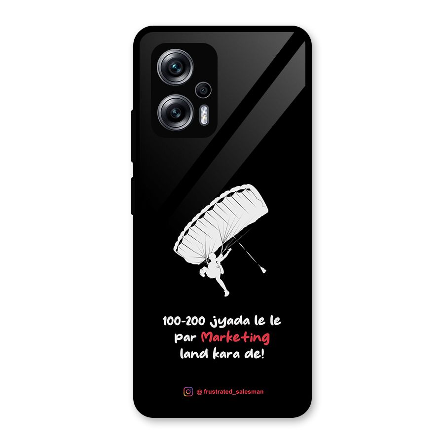 Marketing Land Kara De Black Glass Back Case for Redmi K50i