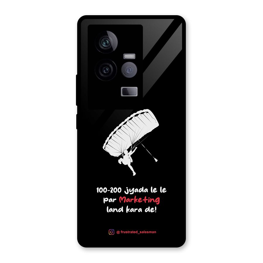 Marketing Land Kara De Black Glass Back Case for Vivo iQOO 11 5G