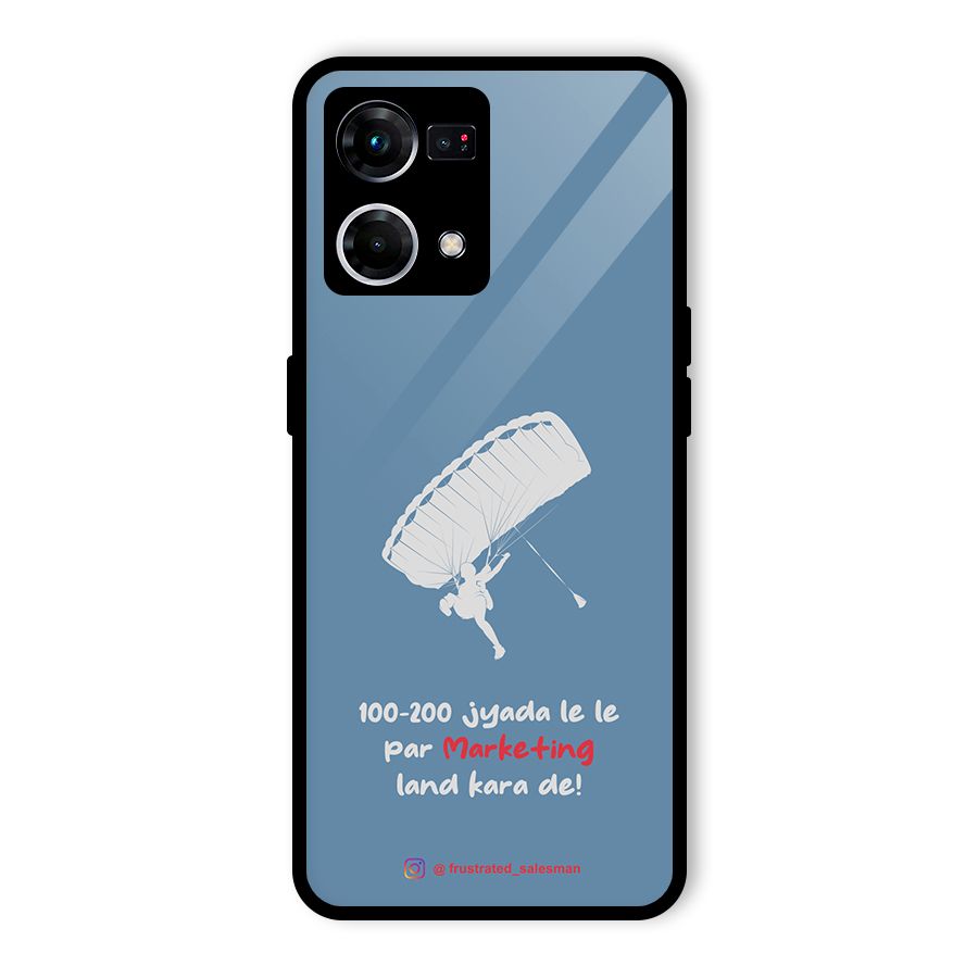 Marketing Land Kara De SteelBlue Glass Back Case for Oppo F21 Pro 5G