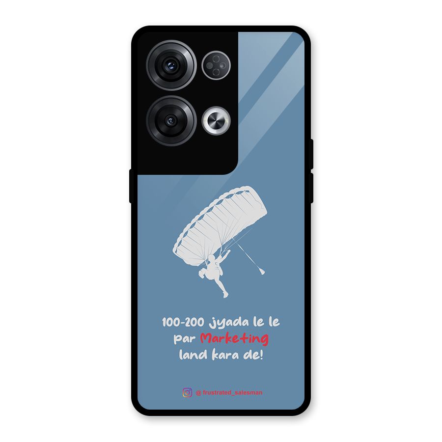 Marketing Land Kara De SteelBlue Glass Back Case for Oppo Reno8 Pro 5G