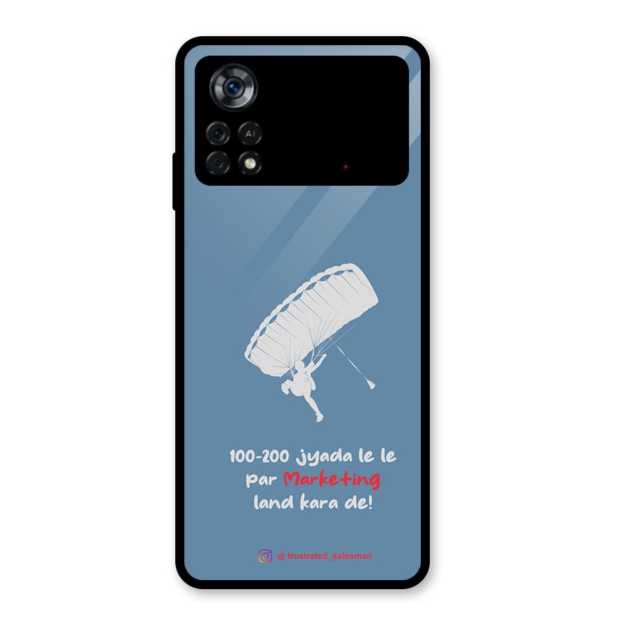 Marketing Land Kara De SteelBlue Glass Back Case for Poco X4 Pro 5G