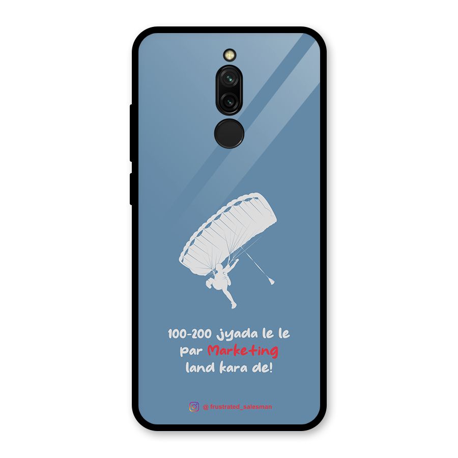 Marketing Land Kara De SteelBlue Glass Back Case for Redmi 8