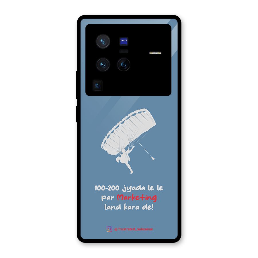Marketing Land Kara De SteelBlue Glass Back Case for Vivo X80 Pro