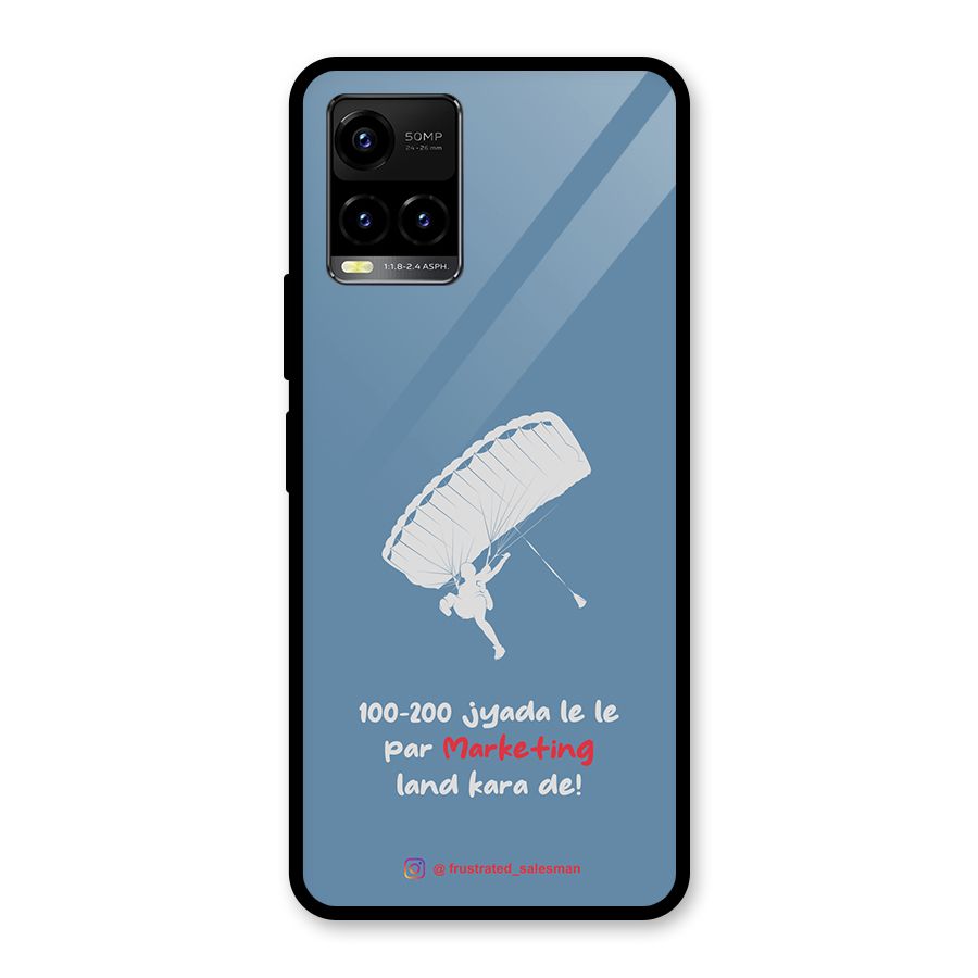 Marketing Land Kara De SteelBlue Glass Back Case for Vivo Y21G