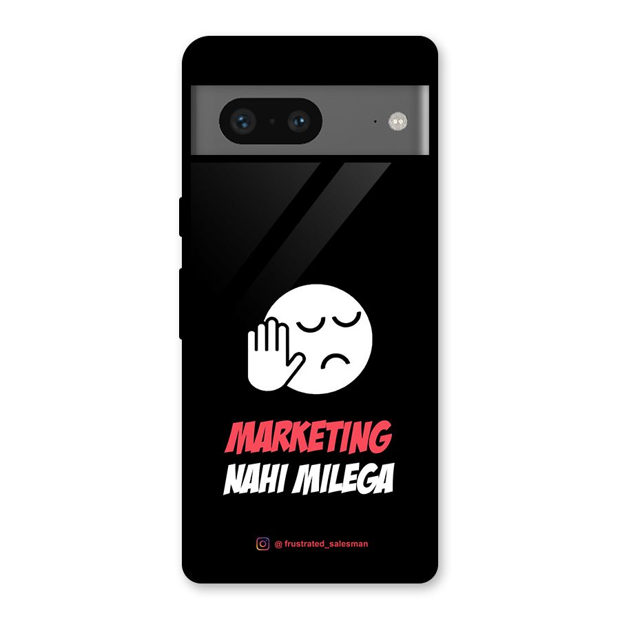 Marketing Nahi Milega Black Glass Back Case for Google Pixel 7