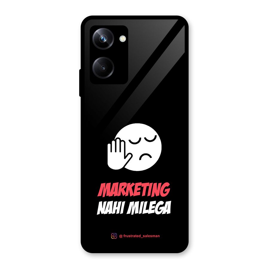Marketing Nahi Milega Black Glass Back Case for Realme 10 Pro
