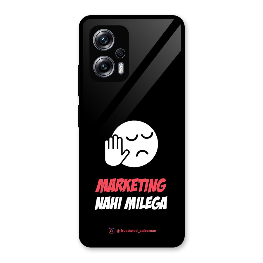 Marketing Nahi Milega Black Glass Back Case for Redmi K50i