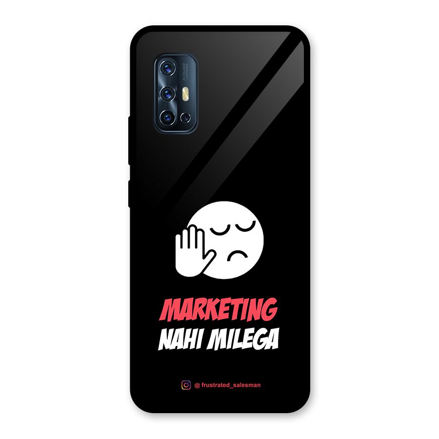 Marketing Nahi Milega Black Glass Back Case for Vivo V17