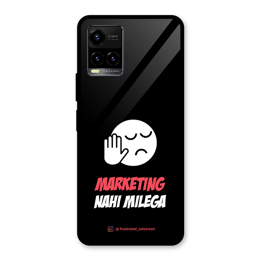 Marketing Nahi Milega Black Glass Back Case for Vivo Y21T