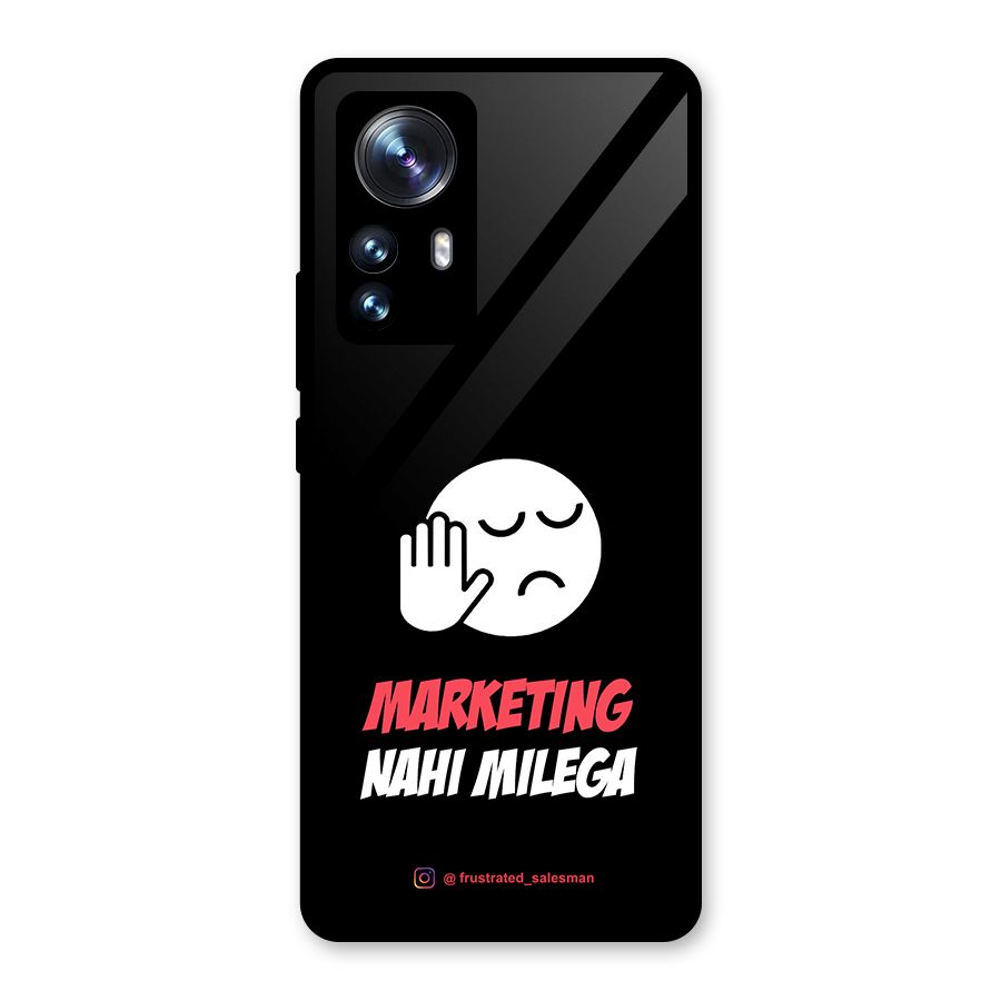 Marketing Nahi Milega Black Glass Back Case for Xiaomi 12 Pro