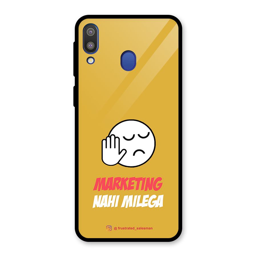 Marketing Nahi Milega Mustard Yellow Glass Back Case for Galaxy M20