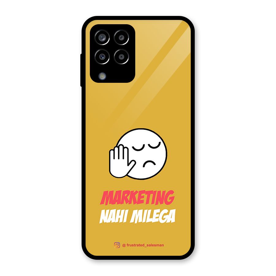 Marketing Nahi Milega Mustard Yellow Glass Back Case for Galaxy M33