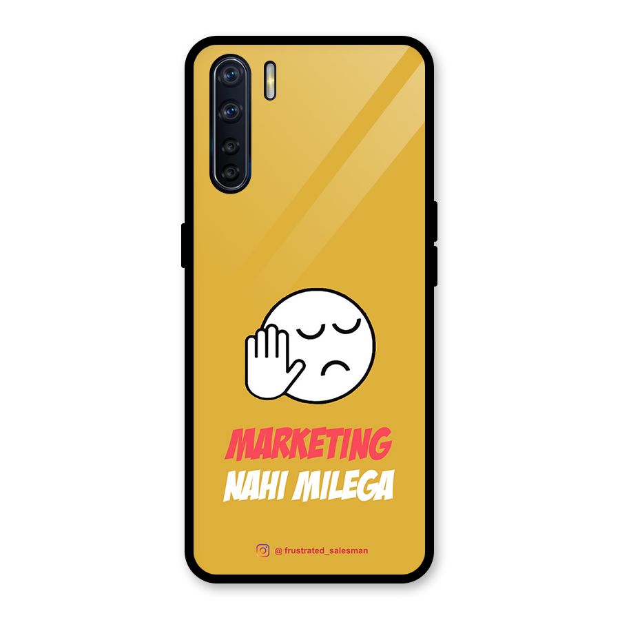 Marketing Nahi Milega Mustard Yellow Glass Back Case for Oppo F15