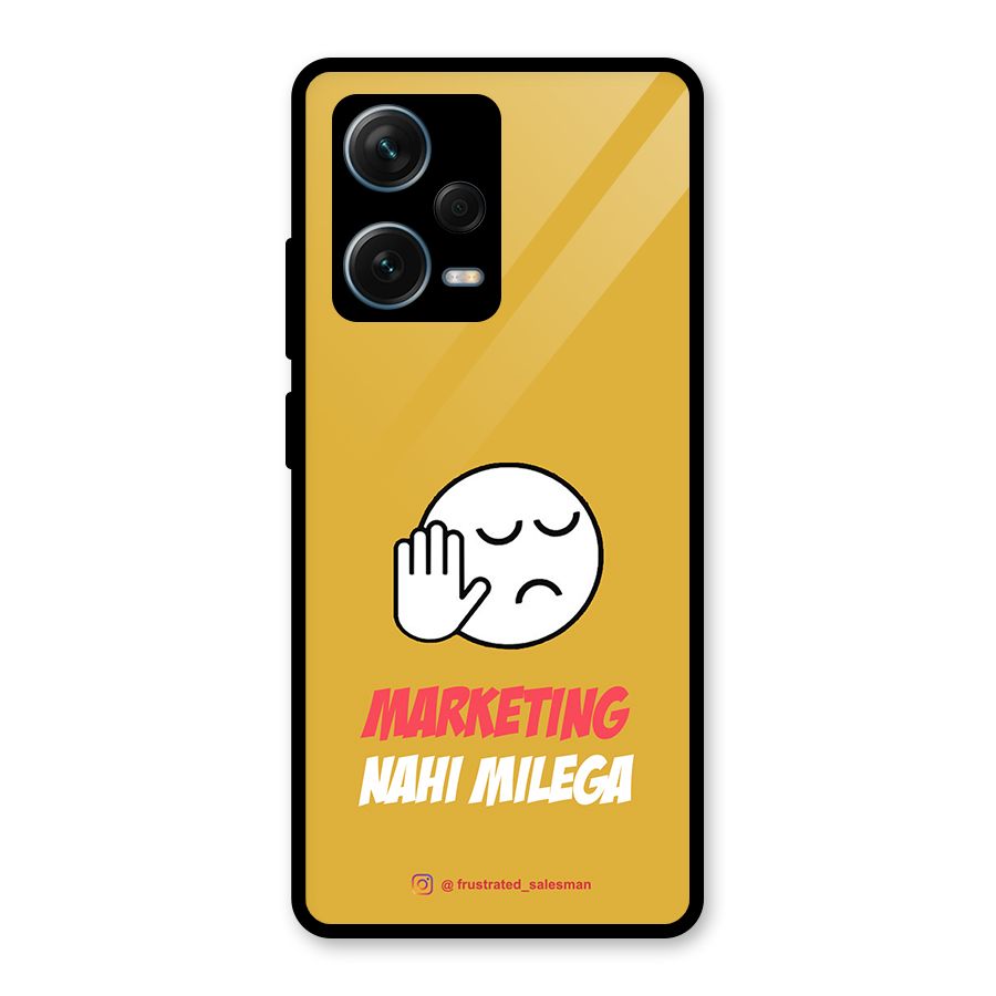 Marketing Nahi Milega Mustard Yellow Glass Back Case for Redmi Note 12 Pro Plus 5G