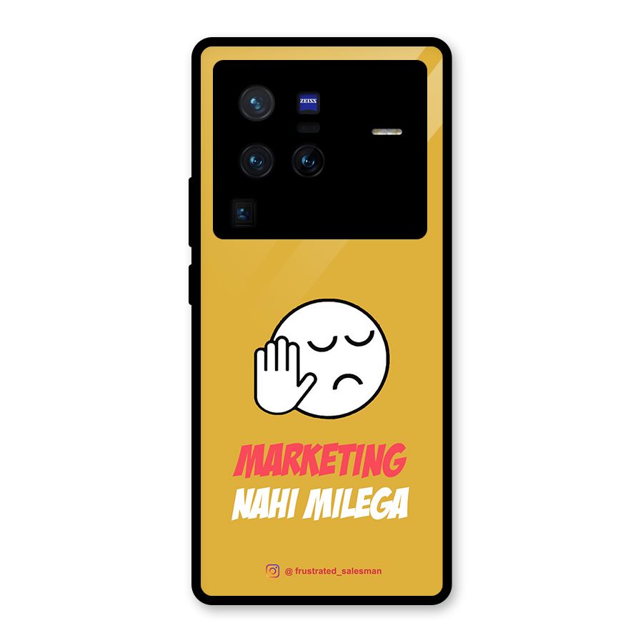 Marketing Nahi Milega Mustard Yellow Glass Back Case for Vivo X80 Pro