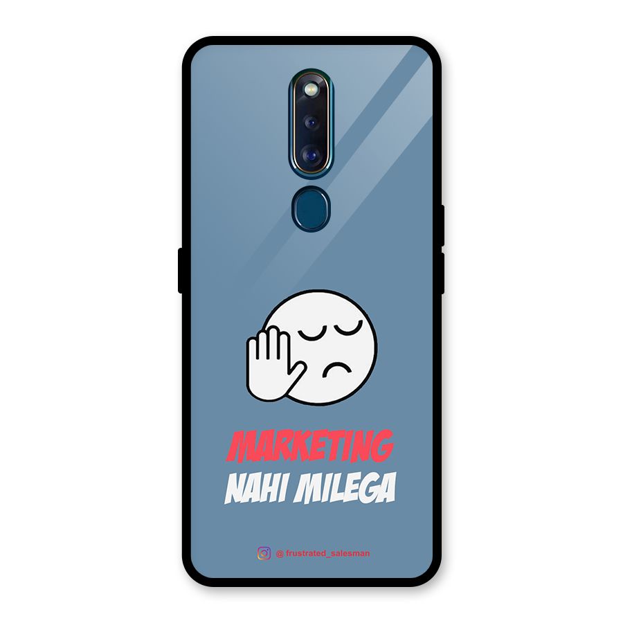 Marketing Nahi Milega SteelBlue Glass Back Case for Oppo F11 Pro
