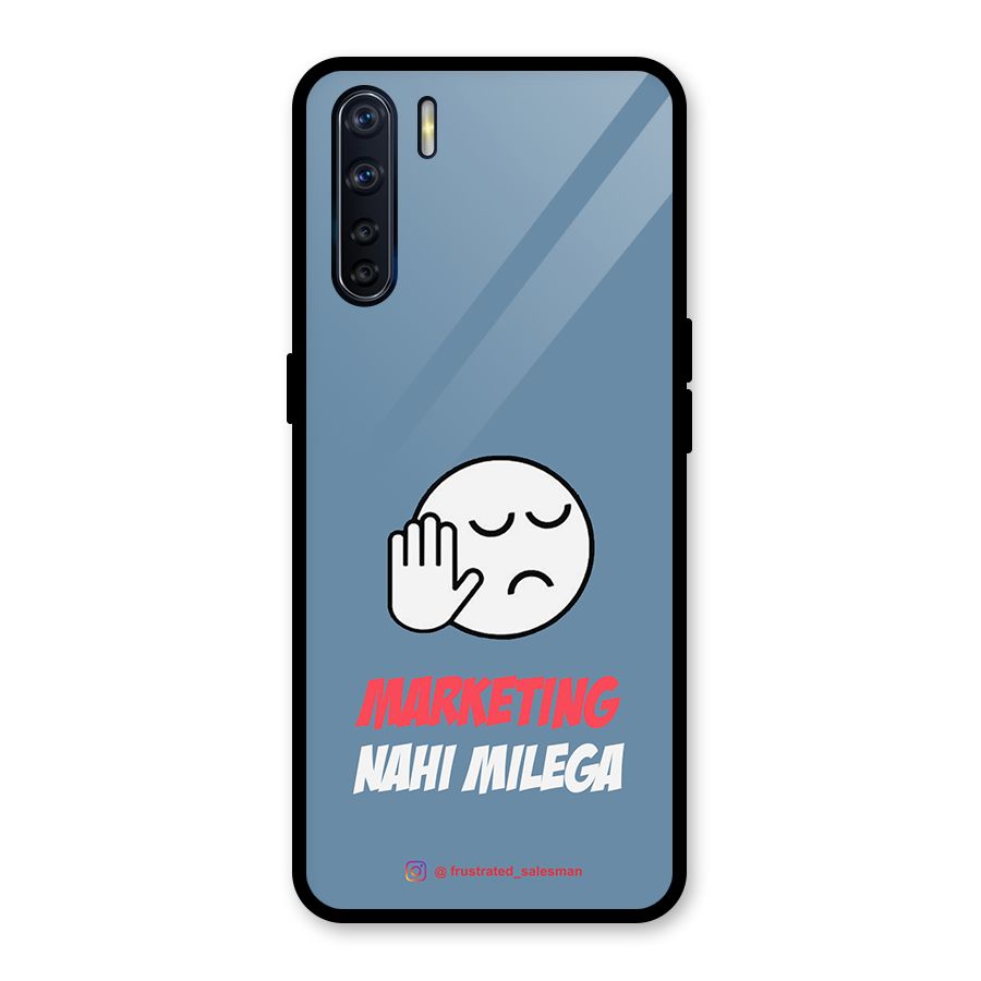 Marketing Nahi Milega SteelBlue Glass Back Case for Oppo F15