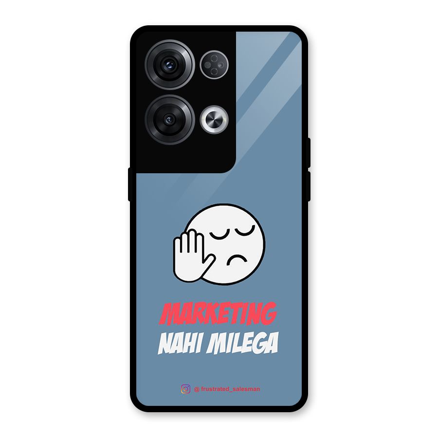 Marketing Nahi Milega SteelBlue Glass Back Case for Oppo Reno8 Pro 5G